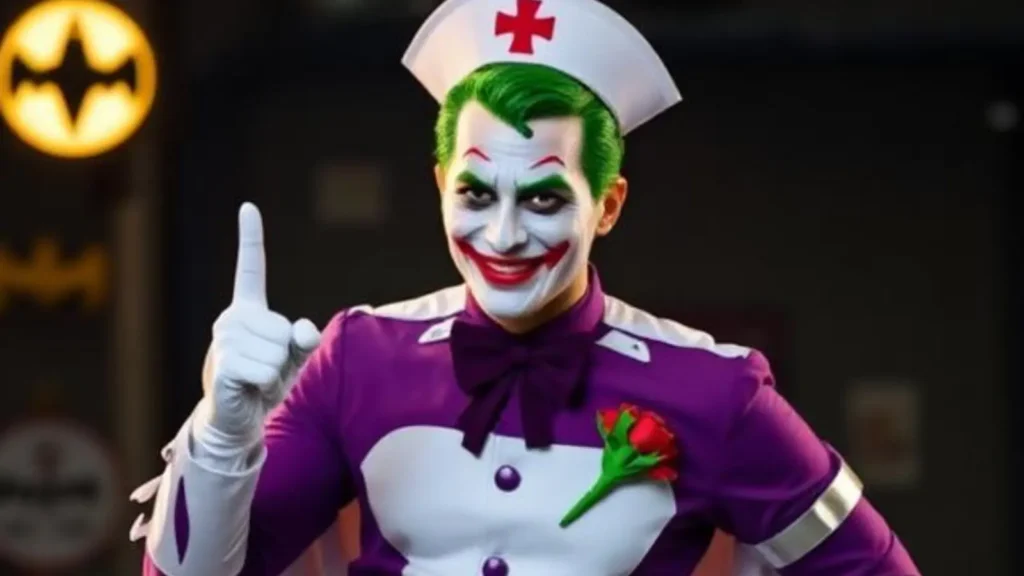 batman joker nurse costume